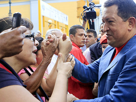 Chávez, en un acto público en Caracas. | Reuters