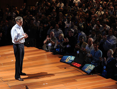 El fundador de Microsoft en la conferencia. | James Duncan Davidson