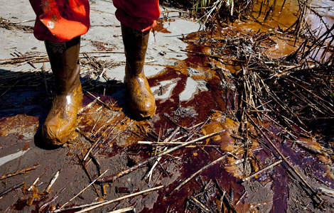 Restos de petróleo en las costas de Luisiana. | AFP