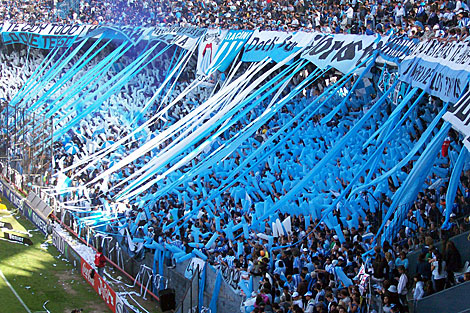 La hinchada de Racing. I colchonero.com La hinchada de Racing. I colchonero.com