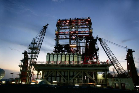 Plataforma petrolífera Scarabeo, en aguas de Cuba.