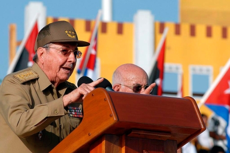 Raúl Castro en el 59 aniversario del asalto al cuartel de Moncada. | Juan Pablo Carreras/Efe