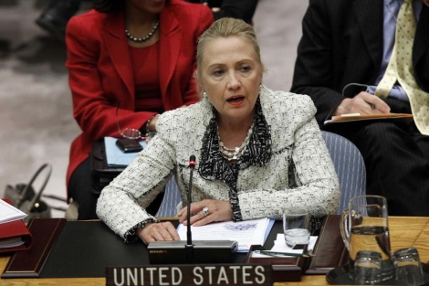 Hillary Clinton en su internvención en Naciones Unidas. | Reuters