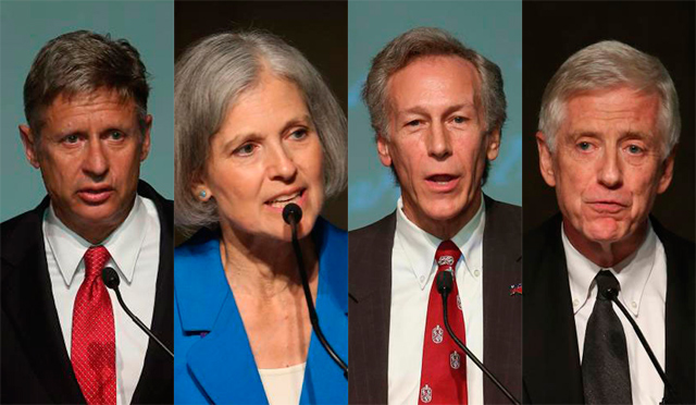 Johnson, Stein, Goode y Anderson, candidatos a la presidencia de EEUU