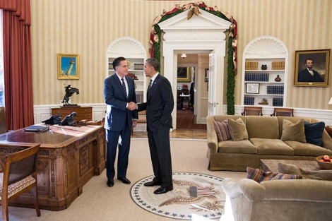 Obama y Romney en la Casa Blanca.| White House