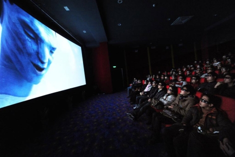 Proyección de la película 'Avatar' en China.| Afp
