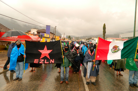 Manifestantes del Ejército Zapatista de Liberación Nacional (EZLN), en Chiapas. | Efe