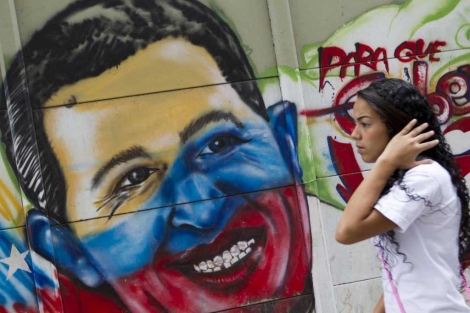 Un mural de Chávez en Caracas.| Reuters