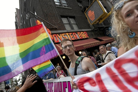 Manifestación a favor del matrimonio gay en Nueva York. | Reuters