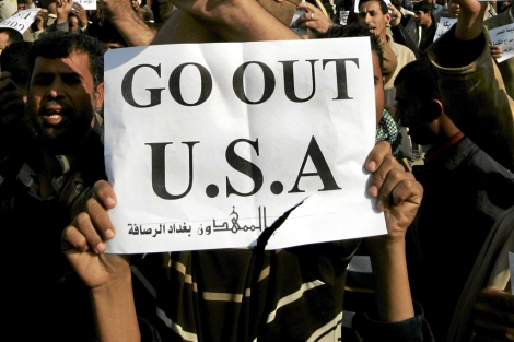 Protesta en Irak contra la visita del presidente George W. Bush en 2008. | E. M.