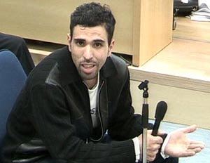 Jamal Zougam, durante el interrogatorio. (Foto: AFP)