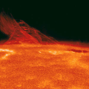 Una de las im�genes enviadas por la sonda 'Hinode' del viento solar. (Foto: SCIENCE)