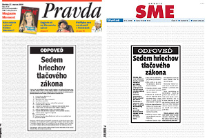 Periódicos en protesta