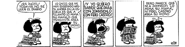 Una de las viñetas de Mafalda.