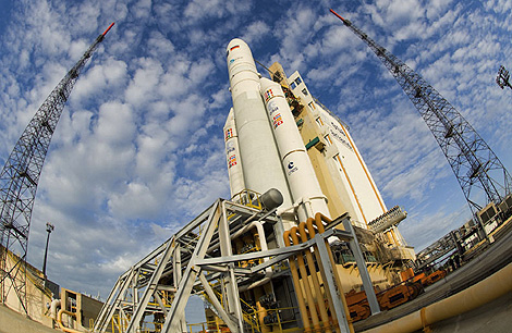 El cohete Ariane 5, donde se lanzaron el satélite español 'Amazonas 2' y el alemán COMSATBw-1. | AP