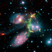 Ondas de choque en el Quinteto | Spitzer telescope (NASA) & 
Calar Alto Obs. (MPG)
