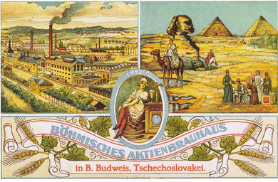 Cartel de la 'Budweiser' checa de principios de siglo. | budweiser-budvar.cz