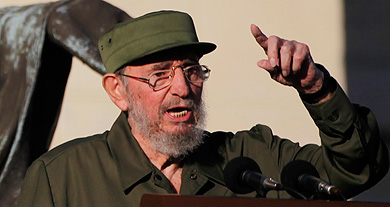 Fidel Castro, durante su discurso ante los estudiantes. | Ap