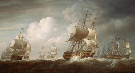 Recreación del barco Hindostan, de la East India Company.