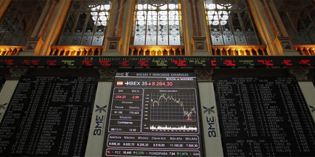 Panel de cotización en la Bolsa de Madrid en jornadas anteriores. | Efe
