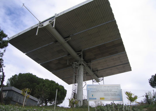 Instalación fotovoltaica de concentración. | IES-UPM. Instalación fotovoltaica de concentración. | IES-UPM.