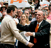 Con Rajoy, en 2005.