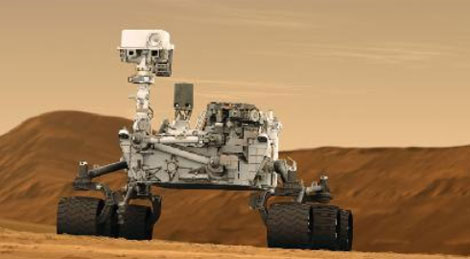 Recreación artística de 'Curiosity', el nuevo 'rover' de la NASA que va camino de Marte.