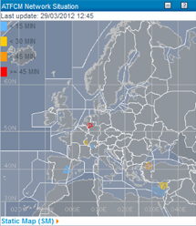 Retrasos mínimos de aviones en el centro peninsular. | Eurocontrol