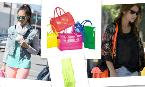 Jessica Alba. Candy Bag, de Furla. Vestido, de Topshop. Paula Echevarría. Fotos: Gtres.