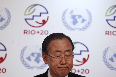 Ban Ki-Moon, durante su intervención en Río +20. | Reuters