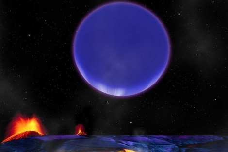 Recreación artística del sistema planetario Kepler-36. | CFA