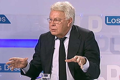 Felipe González, en TVE. Felipe González, en TVE.