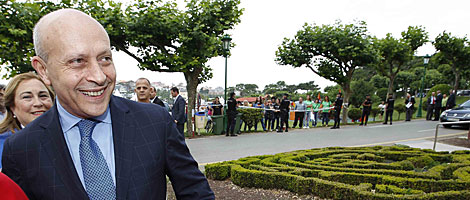 El ministro José Ignacio Wert, a su llegada a la universidad. | D. S. B.