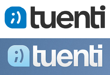 El nuevo logo (arriba) comparado con el actual (abajo).