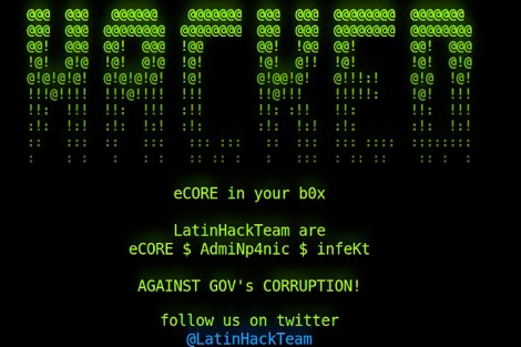 Uno de los deface del grupo LatinHackTeam.