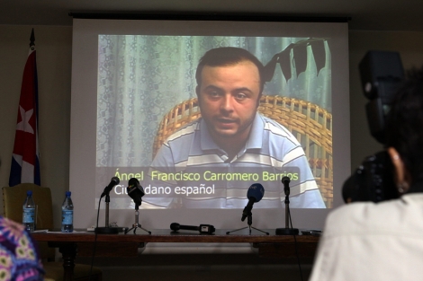 Ángel Carromero en el vídeo difundido por Cuba. | Efe