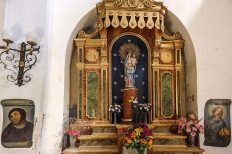 Interior del santuario de Nuestra Señora de la Misericordia de Borja. | Efe