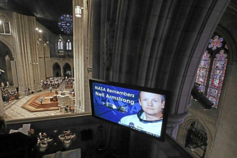 La Catedral de Washington, durante el homenaje. | AFP
