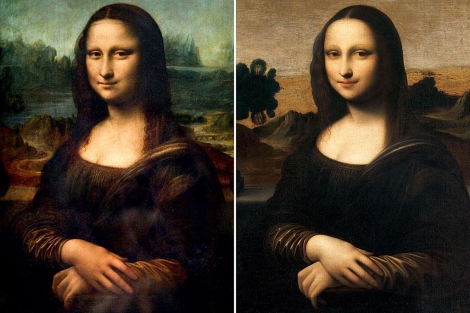 La 'Mona Lisa' del Louvre (i) y el lienzo presentado este jueves (d), AFP / Mona Lisa Foundation La 'Mona Lisa' del Louvre (i) y el lienzo presentado este jueves (d), AFP / Mona Lisa Foundation