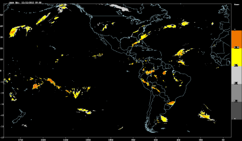 Mapa elaborado con datos de sátelites. | NASA