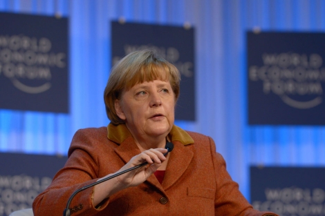 La canciller alemana, Angela Merkel, en Davos. | Afp