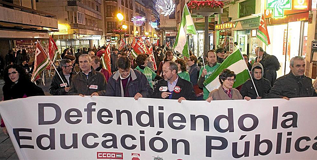Manifestación por la educación pública en Córdoba el pasado diciembre. | Foto: Madero Cubero