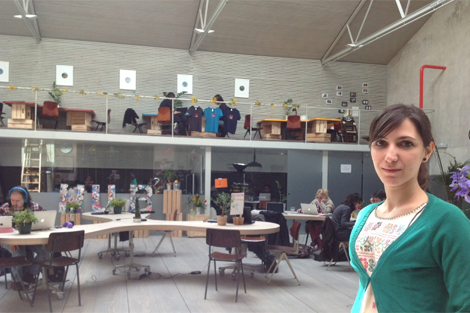 Andrea Sánchez en el 'hub' de Madrid. | C.F. Andrea Sánchez en el 'hub' de Madrid. | C.F.