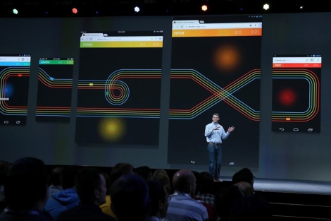 El vicepresidente de Chrome, Linus Upson, habla sobre las novedades de Google. | Foto: Afp