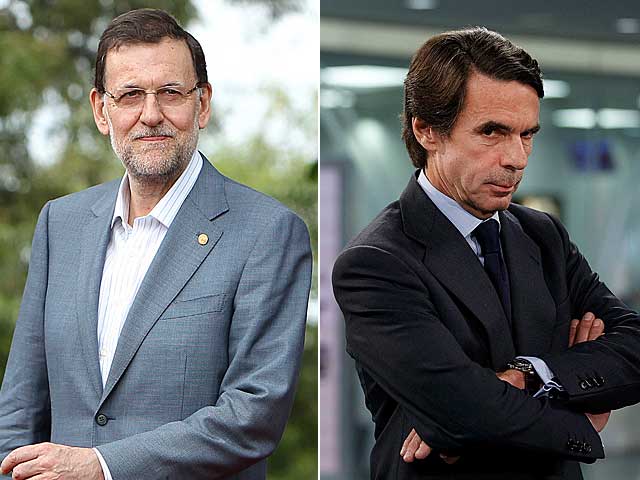 Mariano Rajoy y José María Aznar. | Fotos: Gonzalo Arroyo | Mauricio Dueñas (Efe).