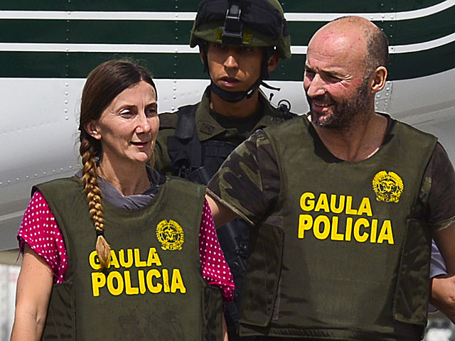 Conchi Marlaska y Ángel Sánchez llegan a Bogotá. | Luis Acosta / AFP