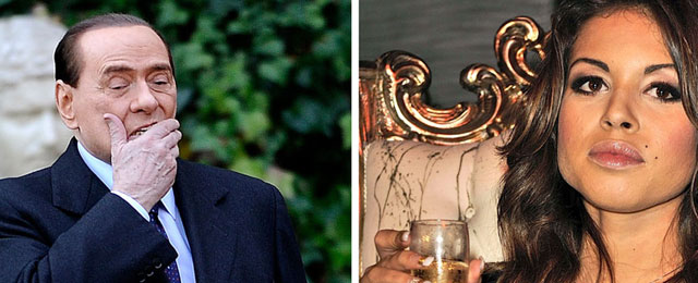 Berlusconi y 'Ruby rompecorazones' en fotos de archivo. | Afp