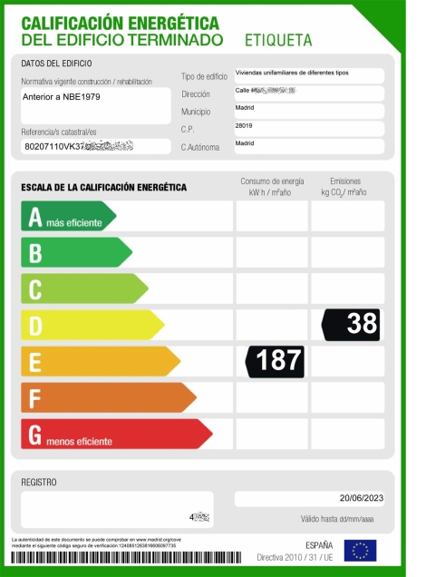 La línea de tiempo para obtener la etiqueta energética