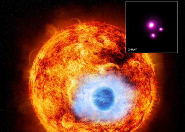 El gráfico muestra al planeta HD 189733b pasando delante de su estrella.| NASA