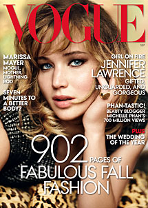 Portada de la revista, con la actriz Jennifer Lawrence